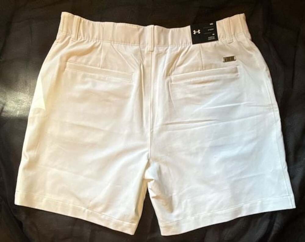 Under Armour 6" Short Size MD White Tailored Casual